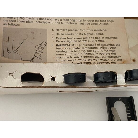 GREIST # 5 The Buttonholer Button Hole Attachment Singer Slant Keyhole Design - Picture 8 of 16